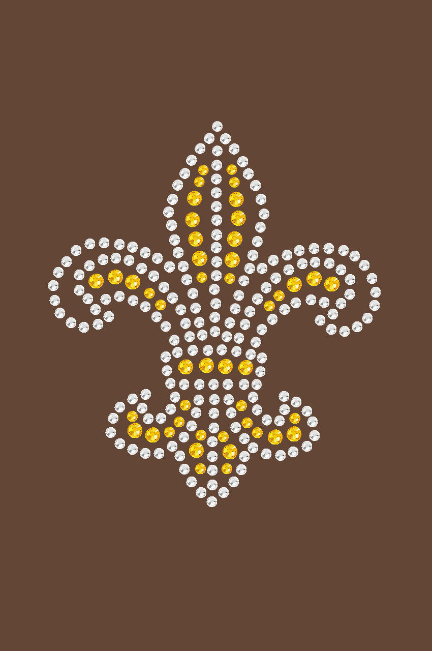 Fleur de Lis (Gold Rhinestones) - Womens T-shirt