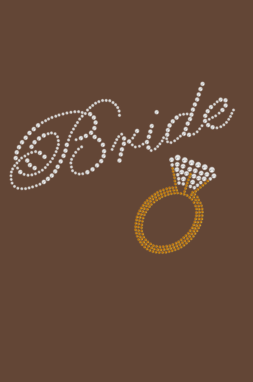 Bride with Diamond Ring- Womens T-shirt