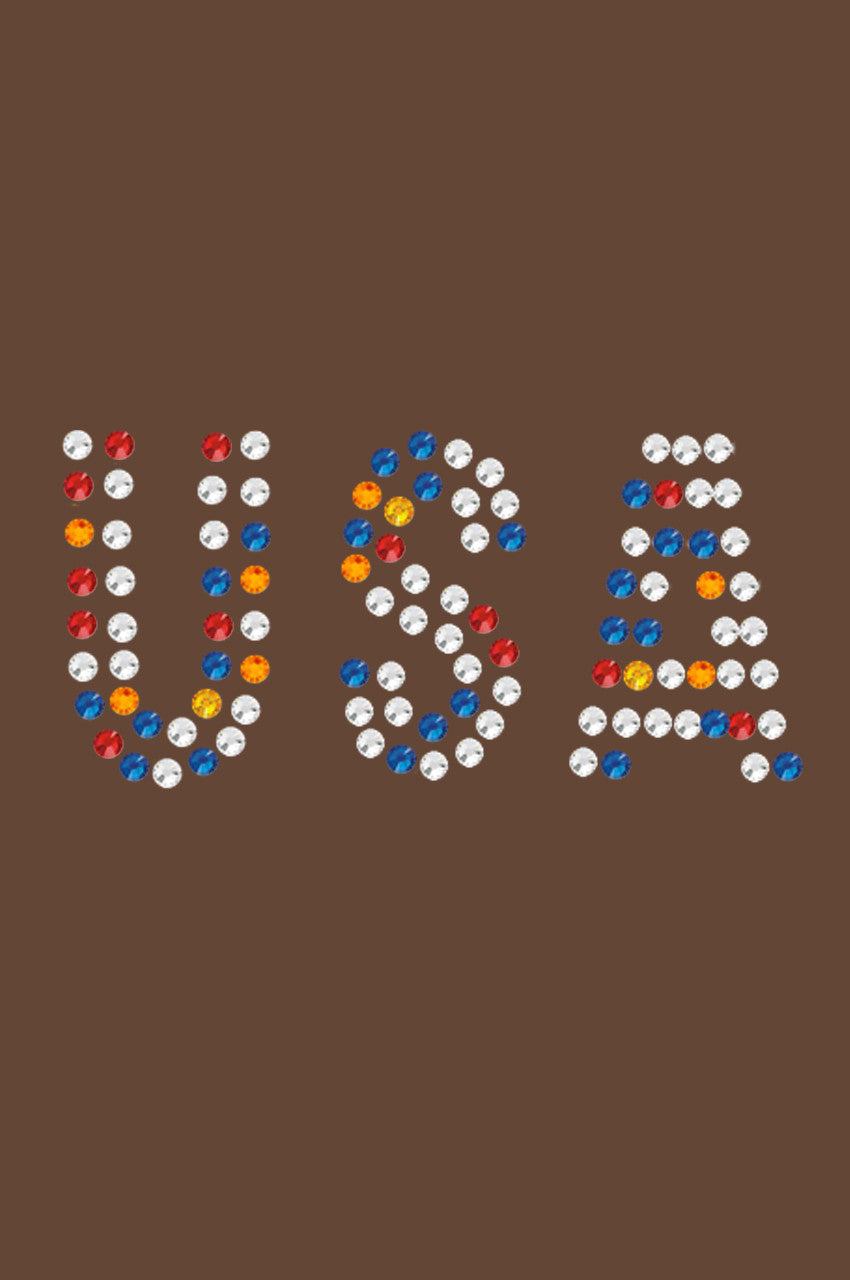 USA (Multicolor Rhinestones) - Women's T-shirt