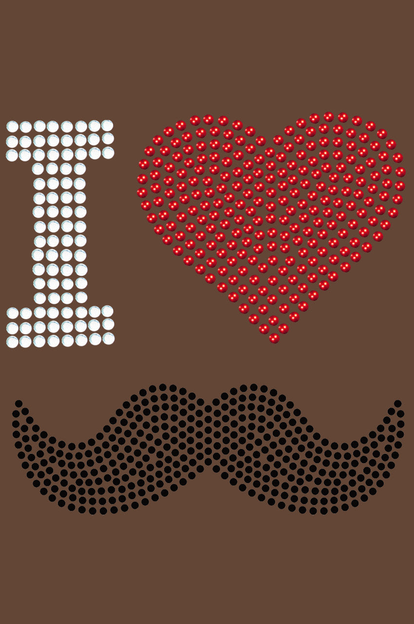 I Love Mustache Bandanna