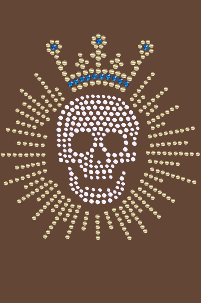 Skull with Austrian crystal Crown - Womens T-shirt