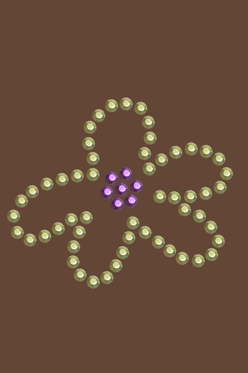 Lime & Purple Flower - Bandanna