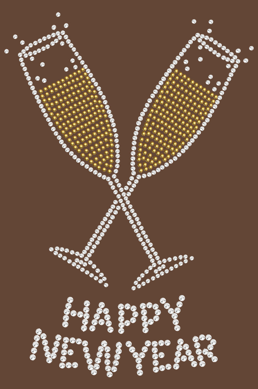 Happy New Year Champagne Glasses - Women's T-shirt