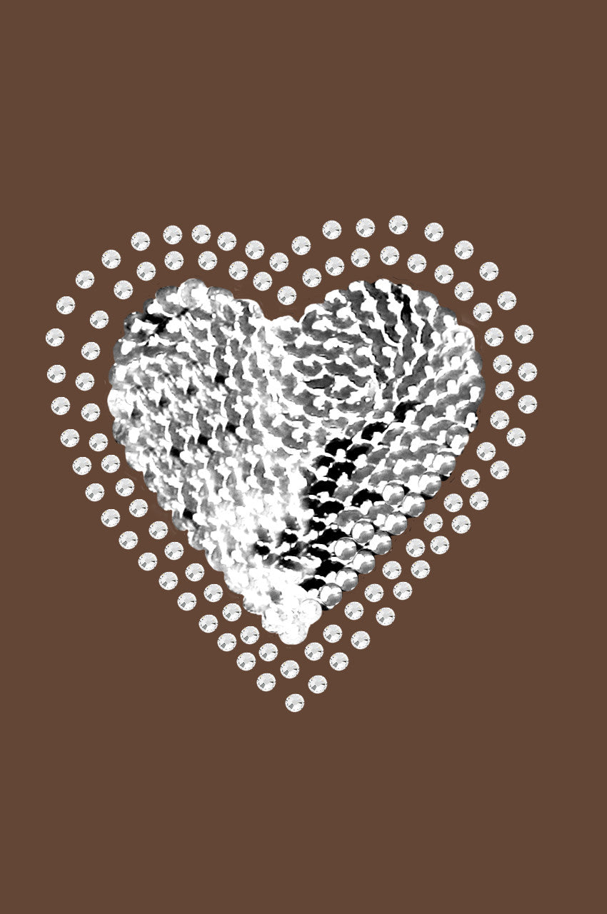 Sequin Silver Heart - Women's T-shirt
