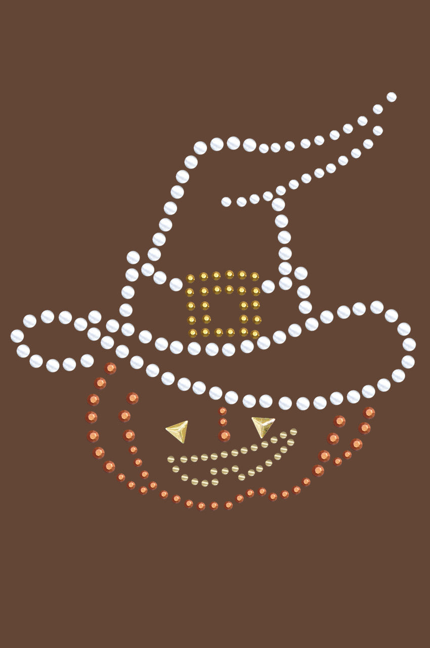 Pumpkin with Witch Hat Bandanna