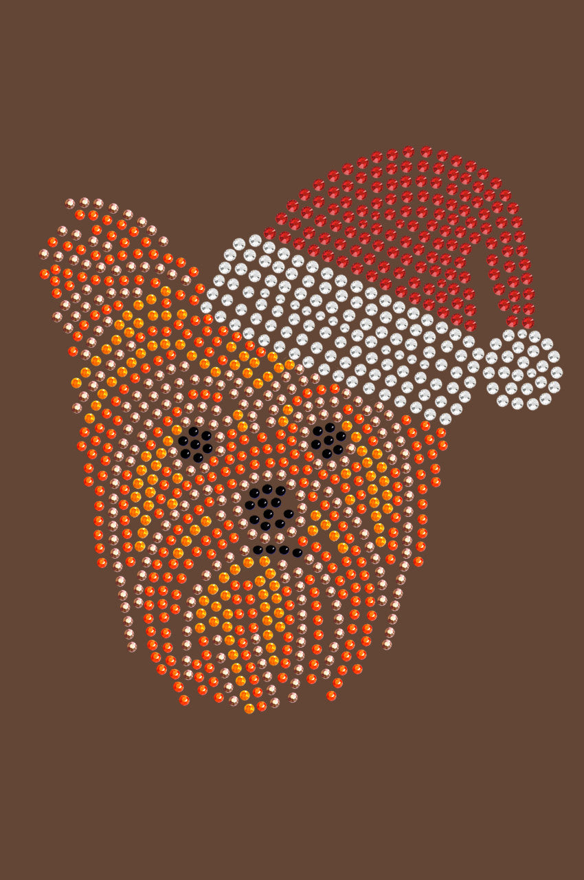 Yorkie Face 2 with Santa Hat - Bandana
