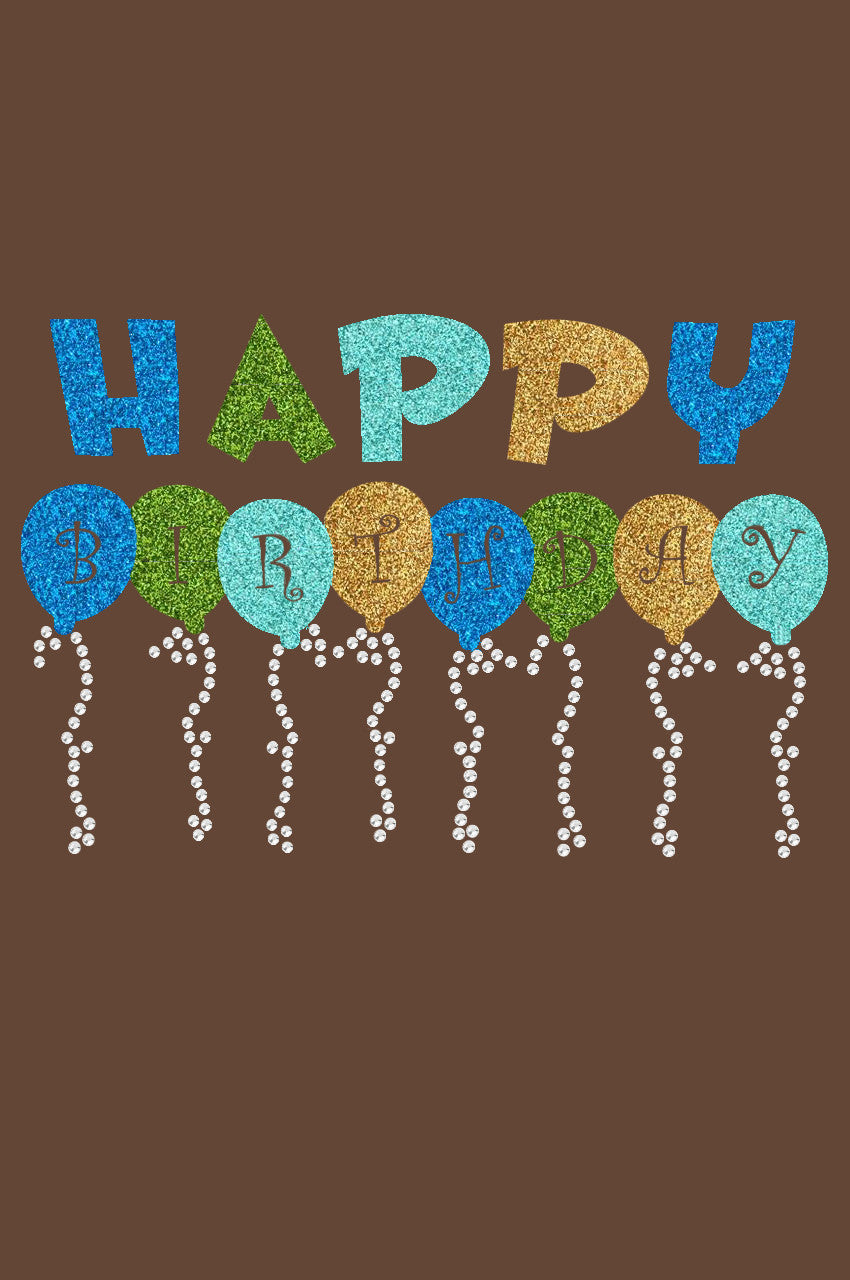 Happy Birthday Balloons (Blue) - Bandana