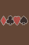 Diamond, Club, Heart, Spade - Womens T-shirt
