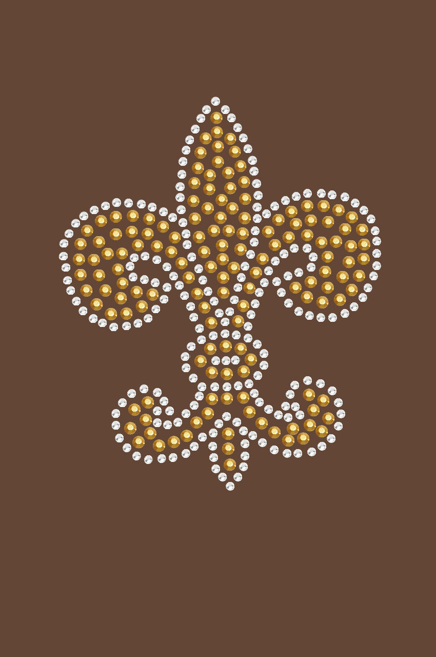 Fleur de Lis (Gold Rhinestuds) - Bandanna