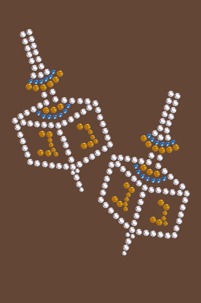 Dreidel Blue & Gold (Small)- Bandanna