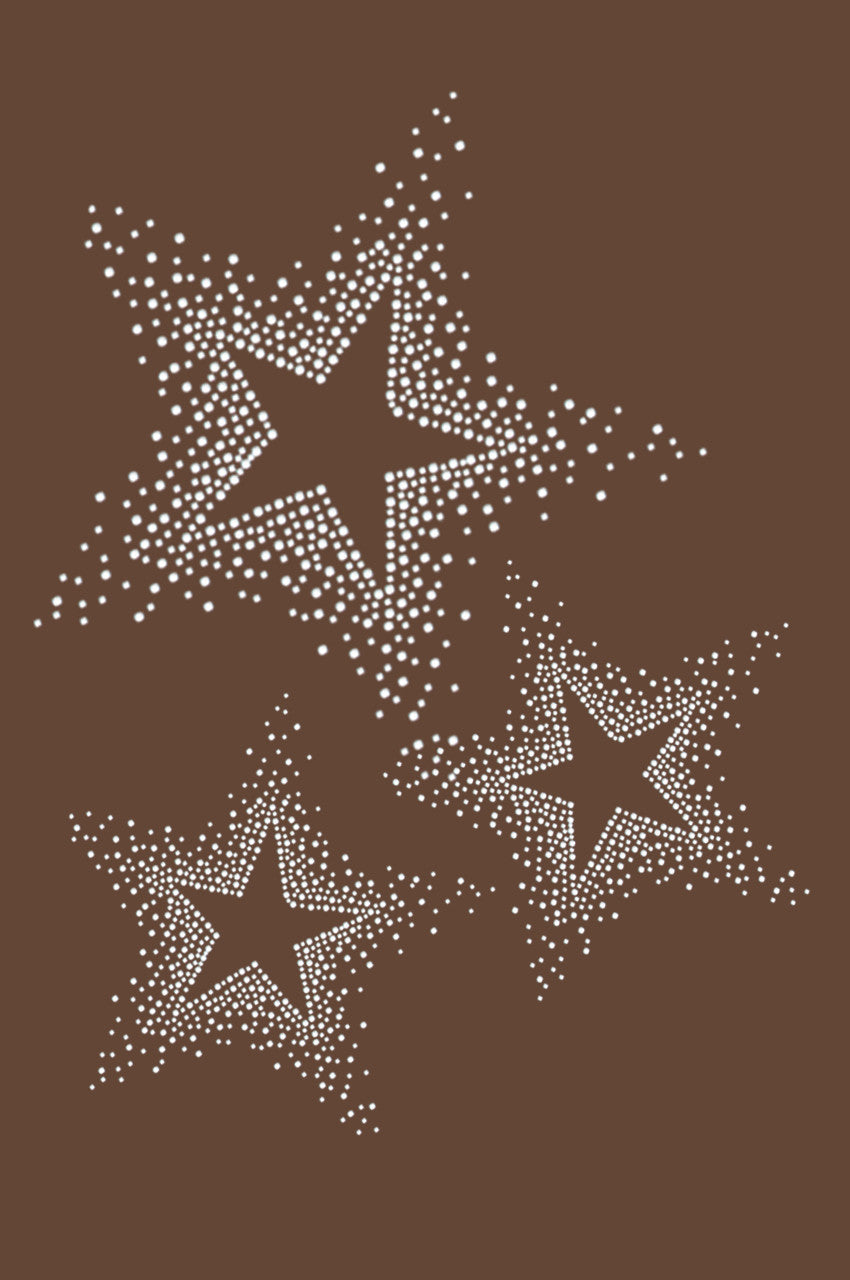 Three Stars (Clear Rhinestones) - Womens T-shirt