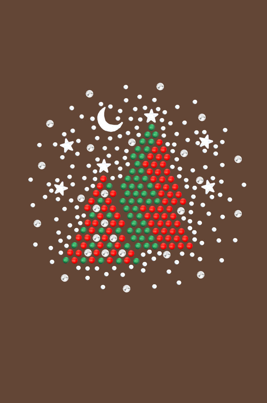 Red & Green Christmas Trees with Austrian crystal Snowflakes - Bandana