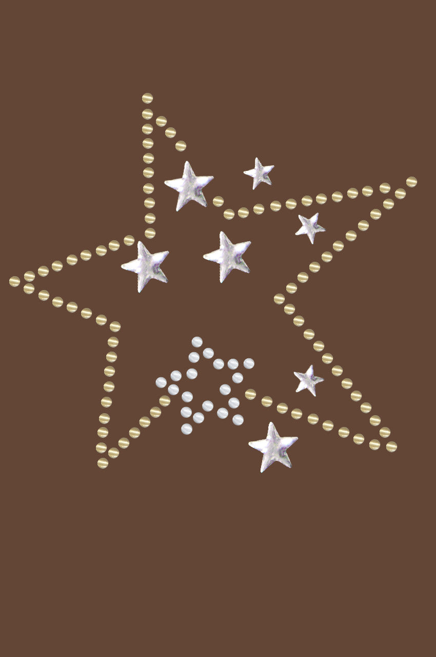 Gold & Silver Stars - Womens T-shirt