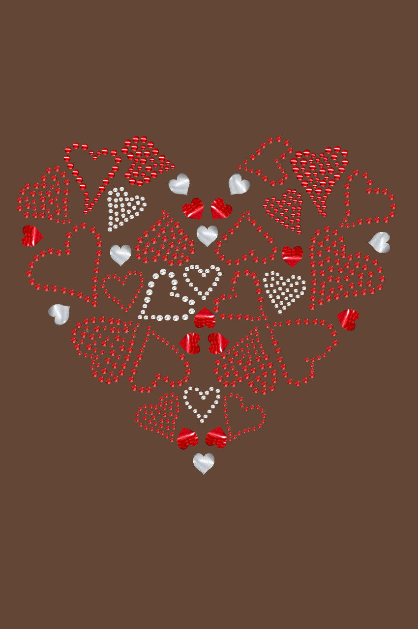 Red Heart with Hearts - Womwns Tee
