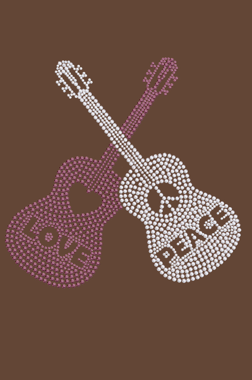 Guitars - Love & Peace - Womens T-shirt