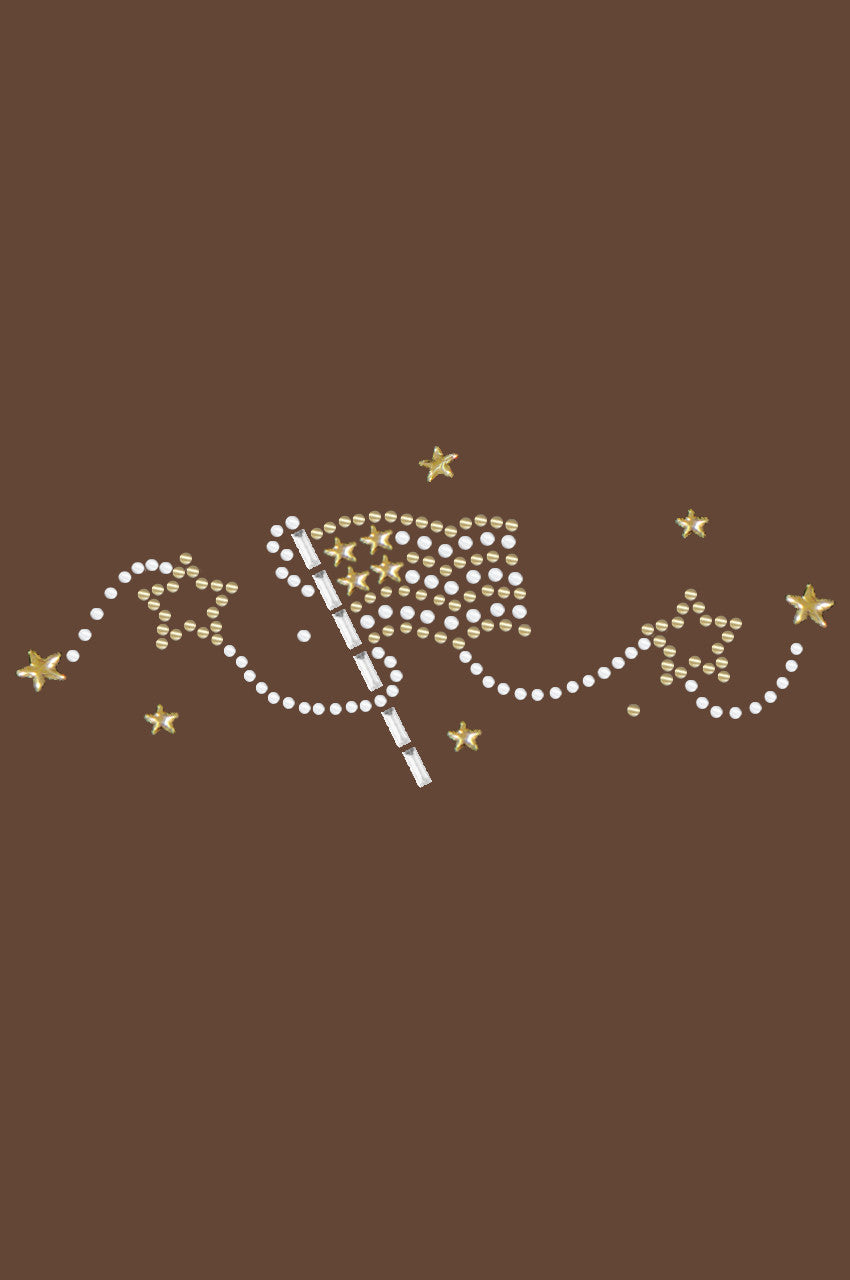 Flag (Gold & Silver Nailheads) - Womens T-shirt