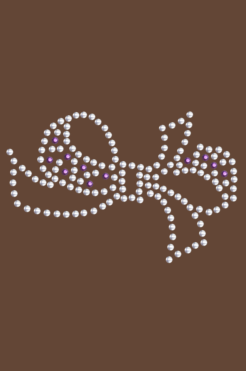 Bow (Purple & Silver) - Bandanna