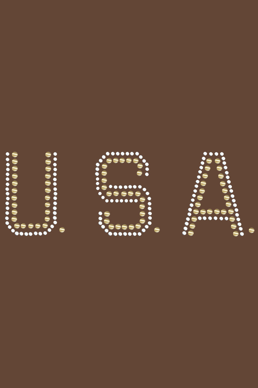 USA (Gold & Silver Nailheads) - Bandanna