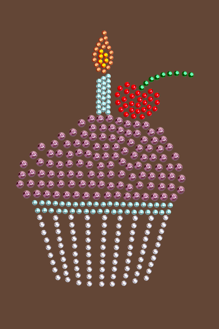 Cupcake with Candle - Womens T-shirt