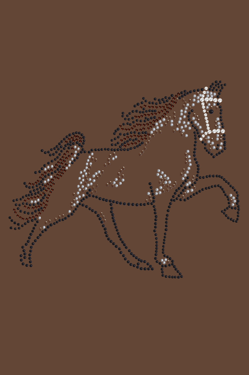 Horse (Brown Rhinestuds) - Women's T-shirt