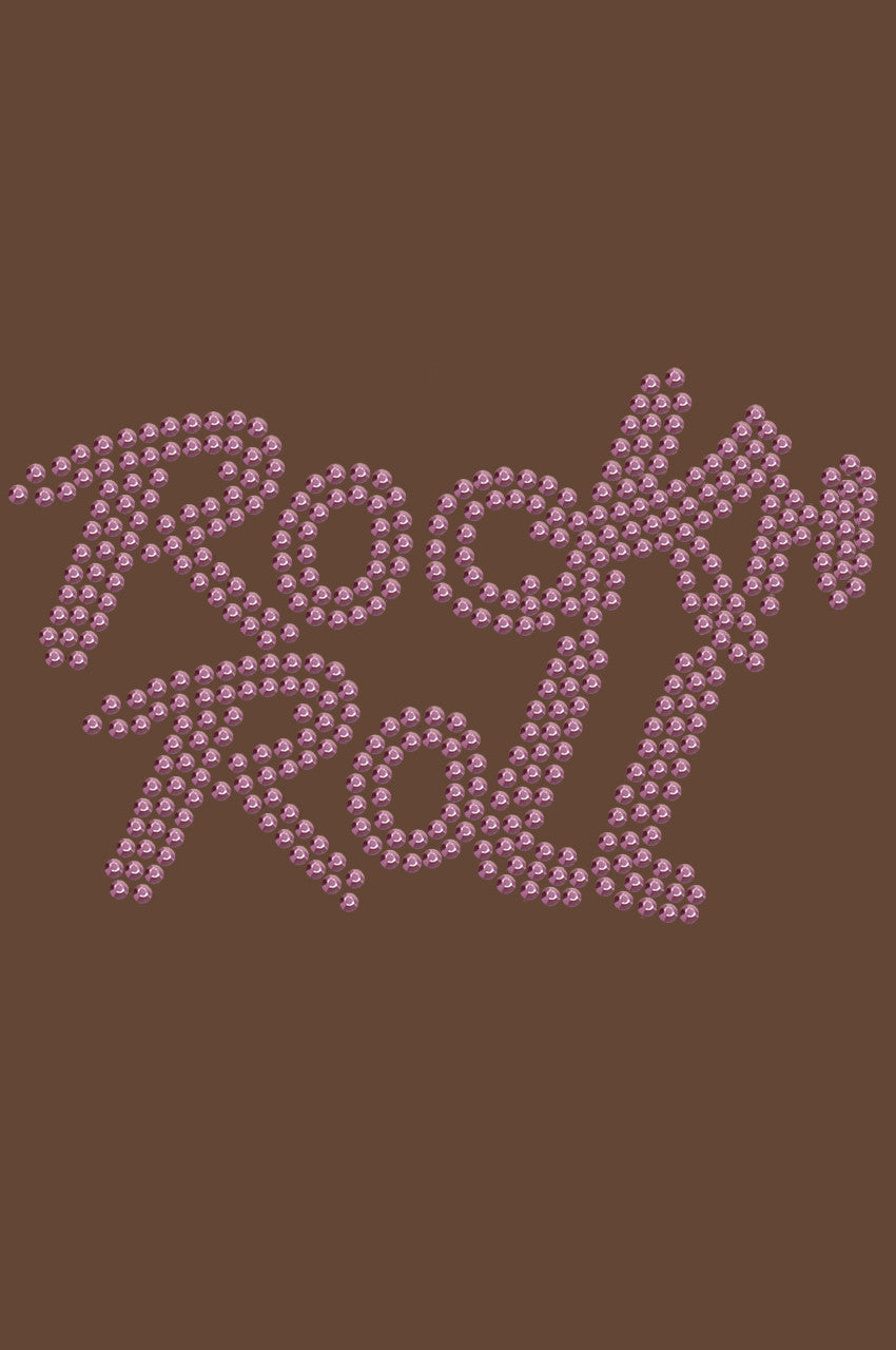 Rock n Roll (Pink Rhinestuds) - Womens T-shirt
