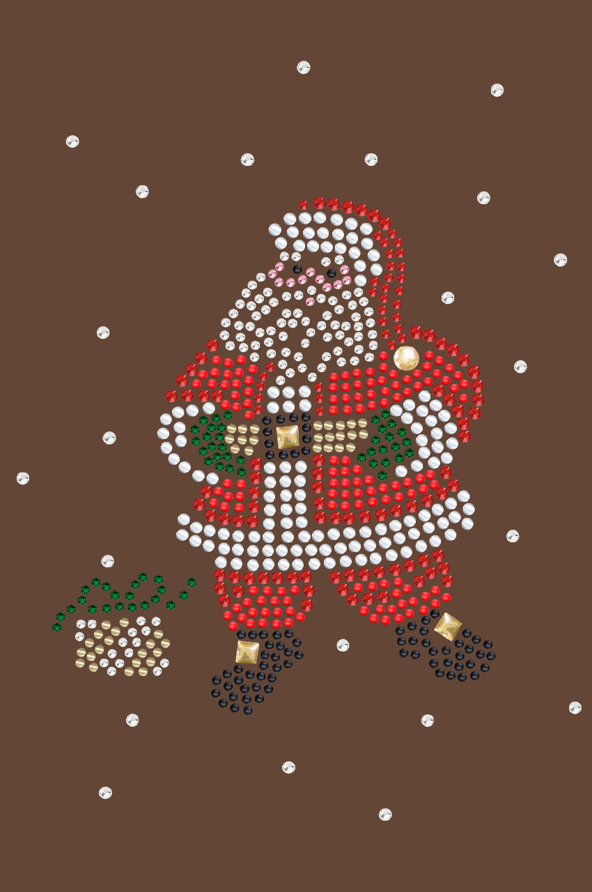 Santa with Snowflakes - Womens T-shirt