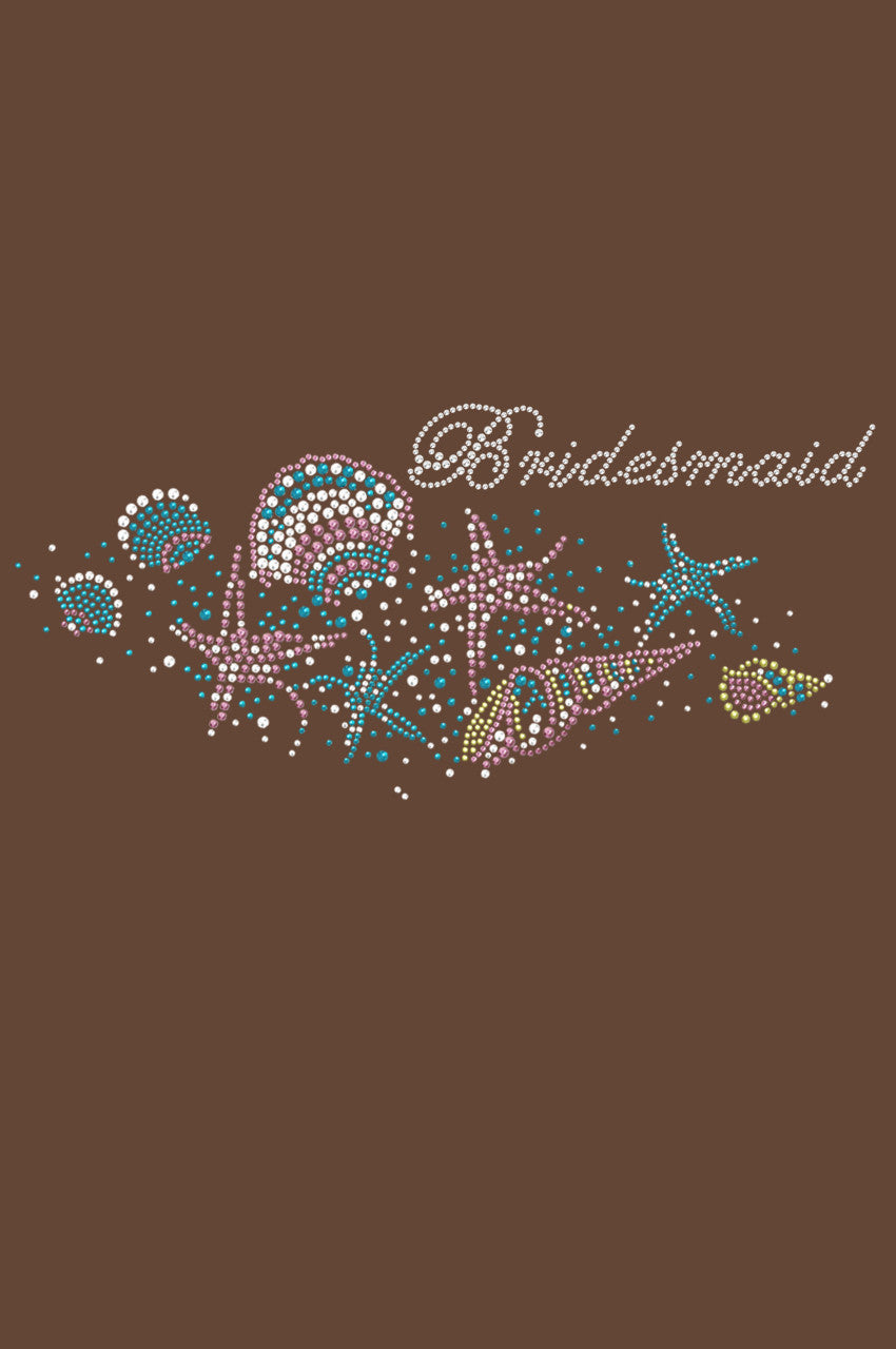 Bridesmaid with Seashells- Womens T-shirt
