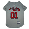 MLB Atlanta Braves White Mesh Pet Jersey