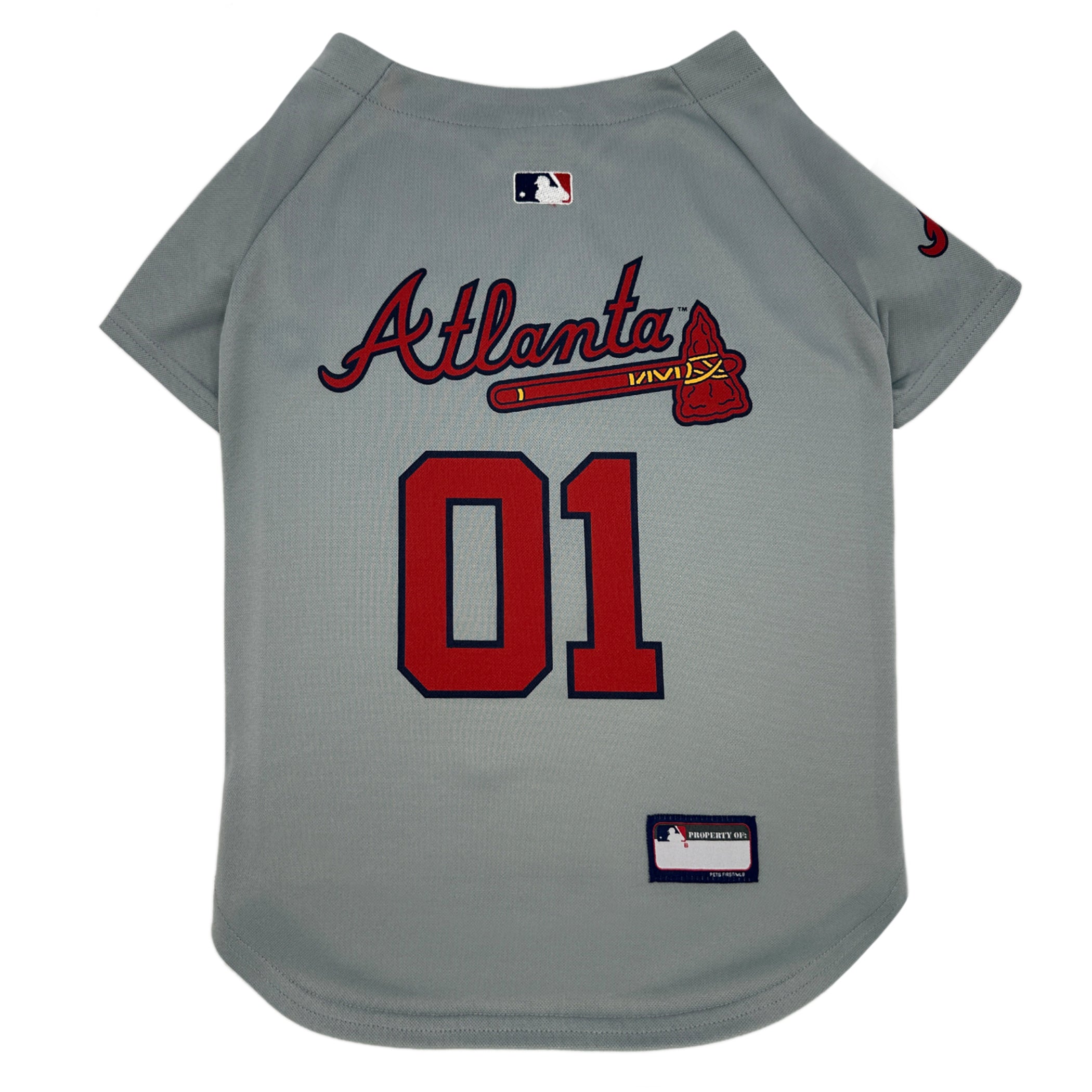 MLB Atlanta Braves White Mesh Pet Jersey