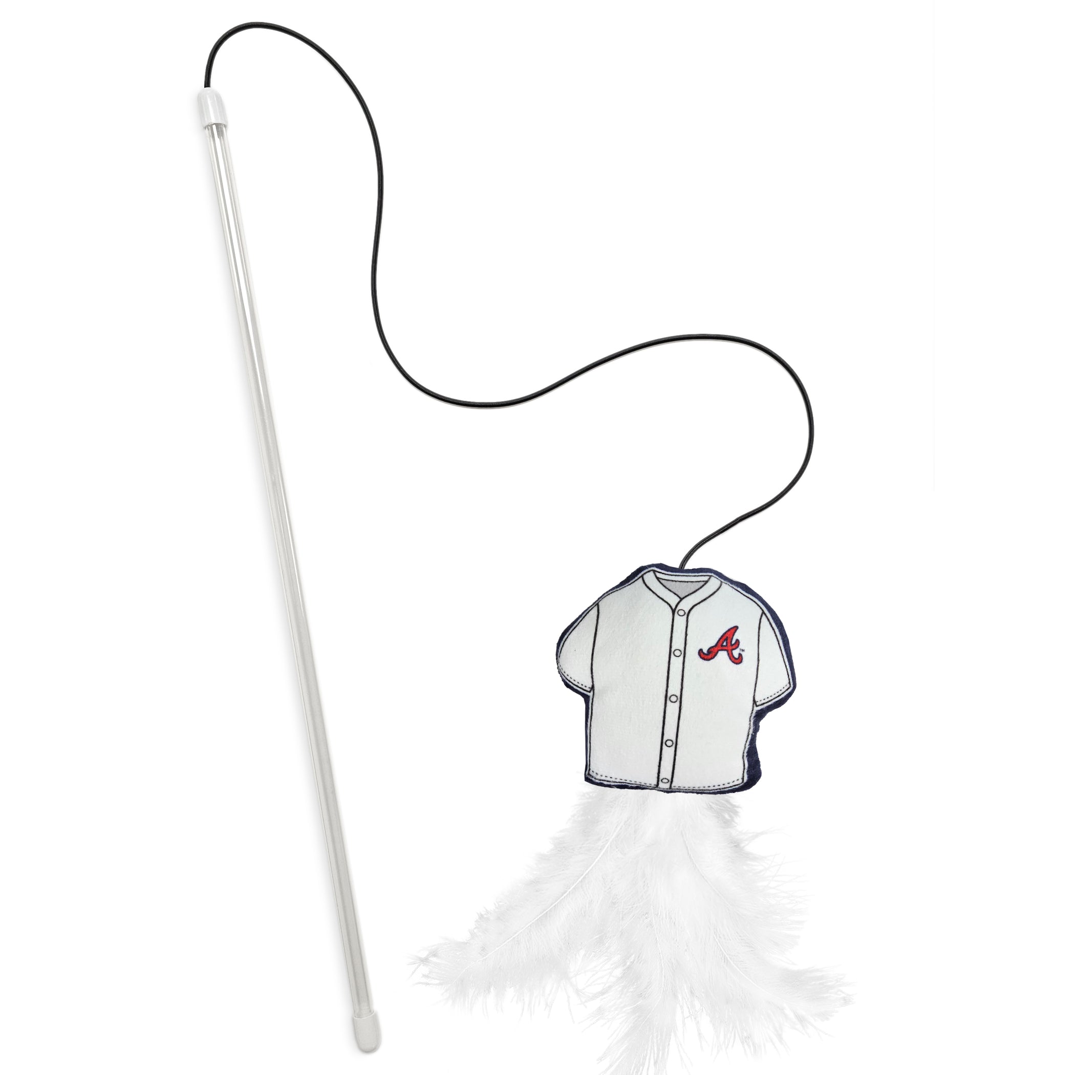 ATLANTA BRAVES TEAM JERSEY WAND WITH CAT NIP