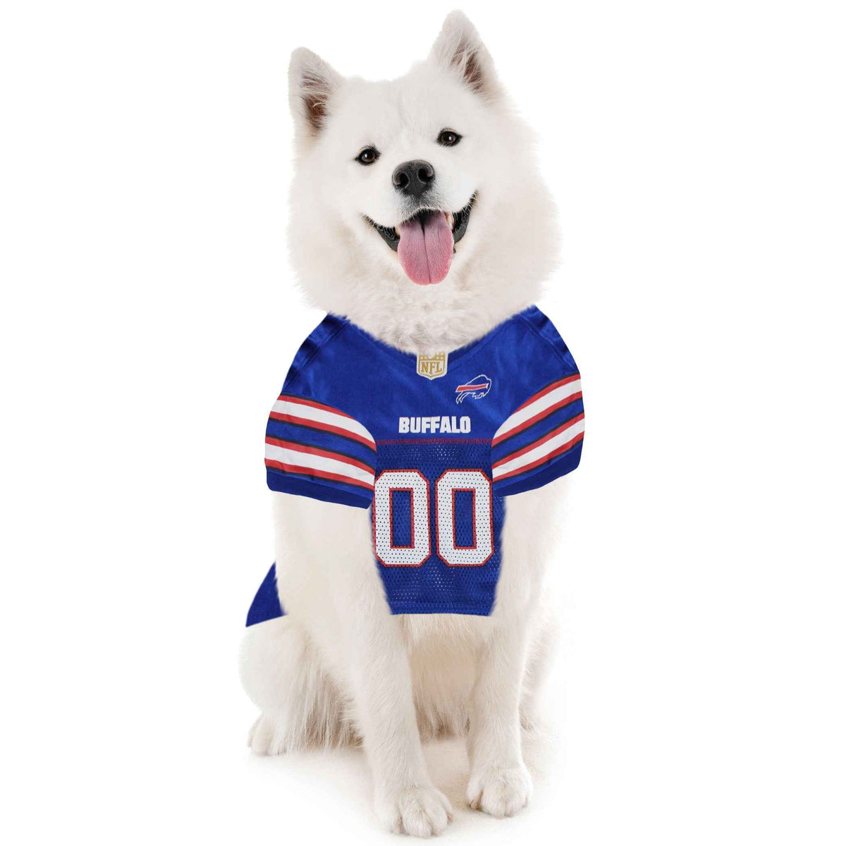 NFL Buffalo Bills Striped Mesh Pet Jersey