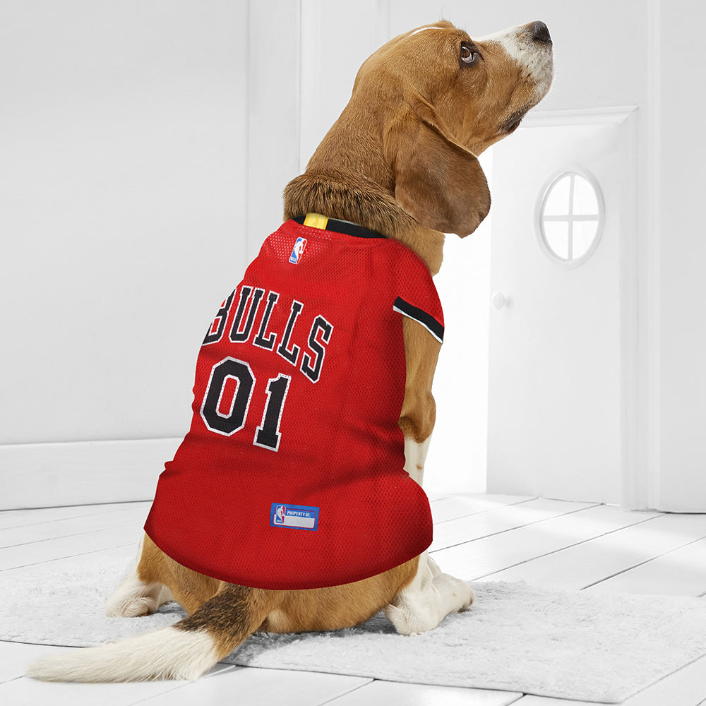Chicago Bulls Mesh Basketball Jersey by Pets First - HT Animal Supply