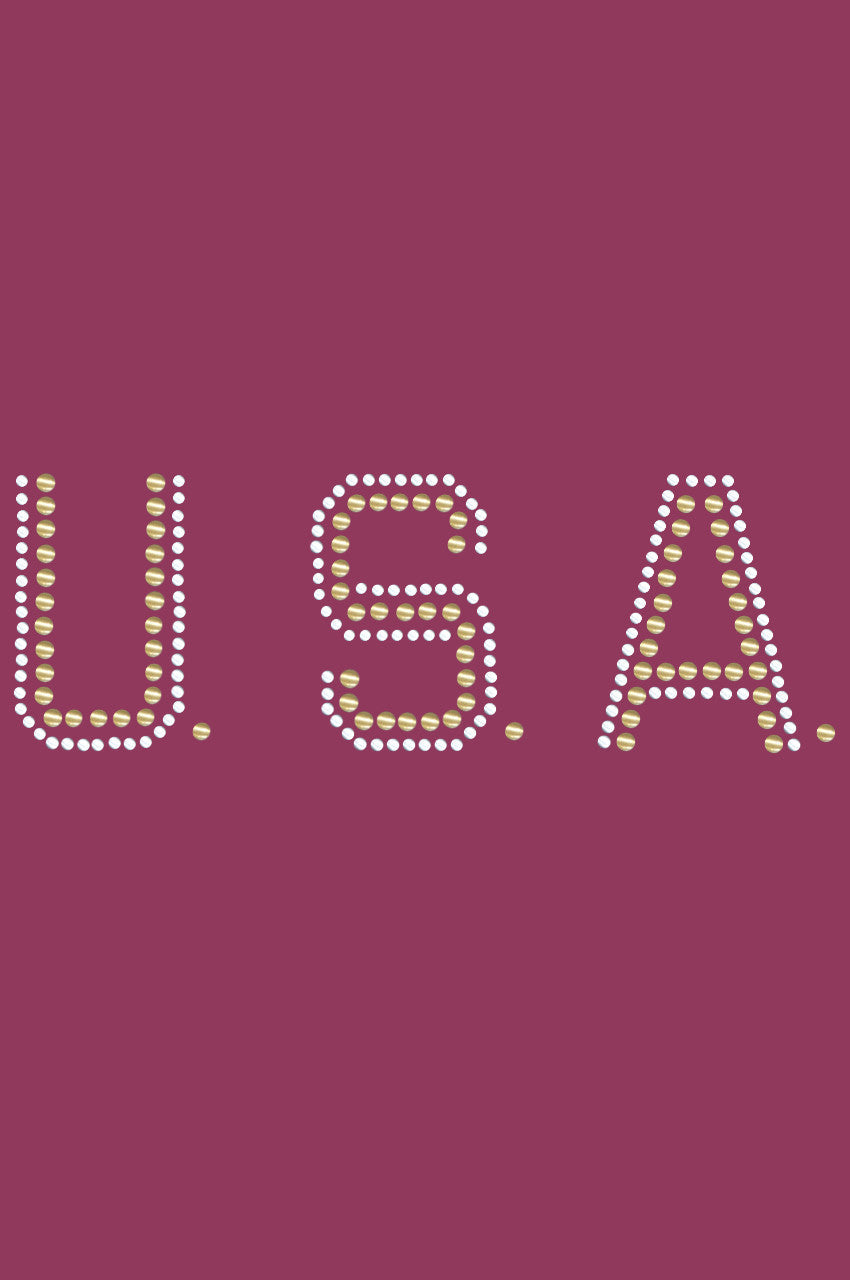 USA (Gold & Silver Nailheads) - Bandanna