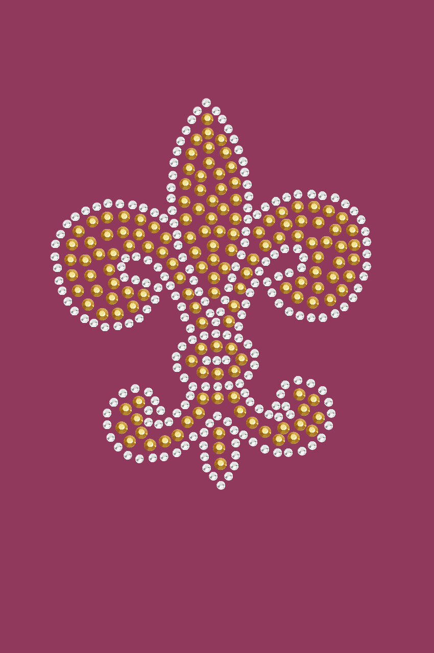 Fleur de Lis (Gold Rhinestuds) - Bandanna
