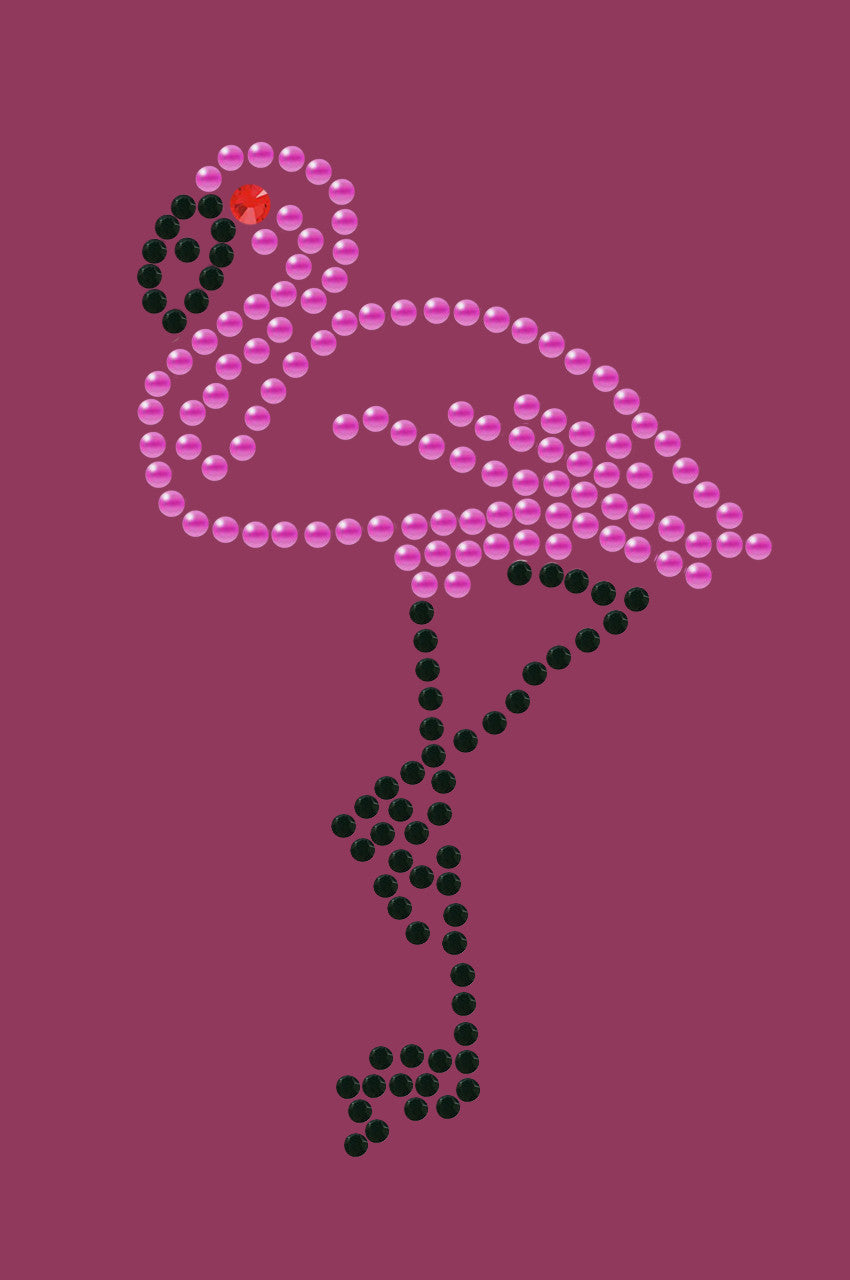 Pink Flamingo with Black Legs - Small - Bandanna