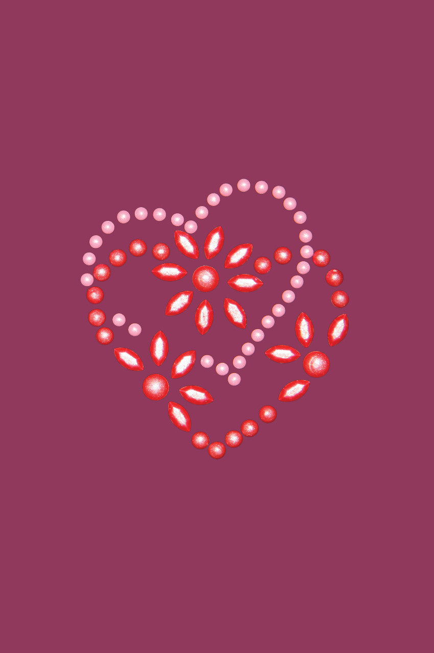 Pink & Red Flower Heart Bandanna