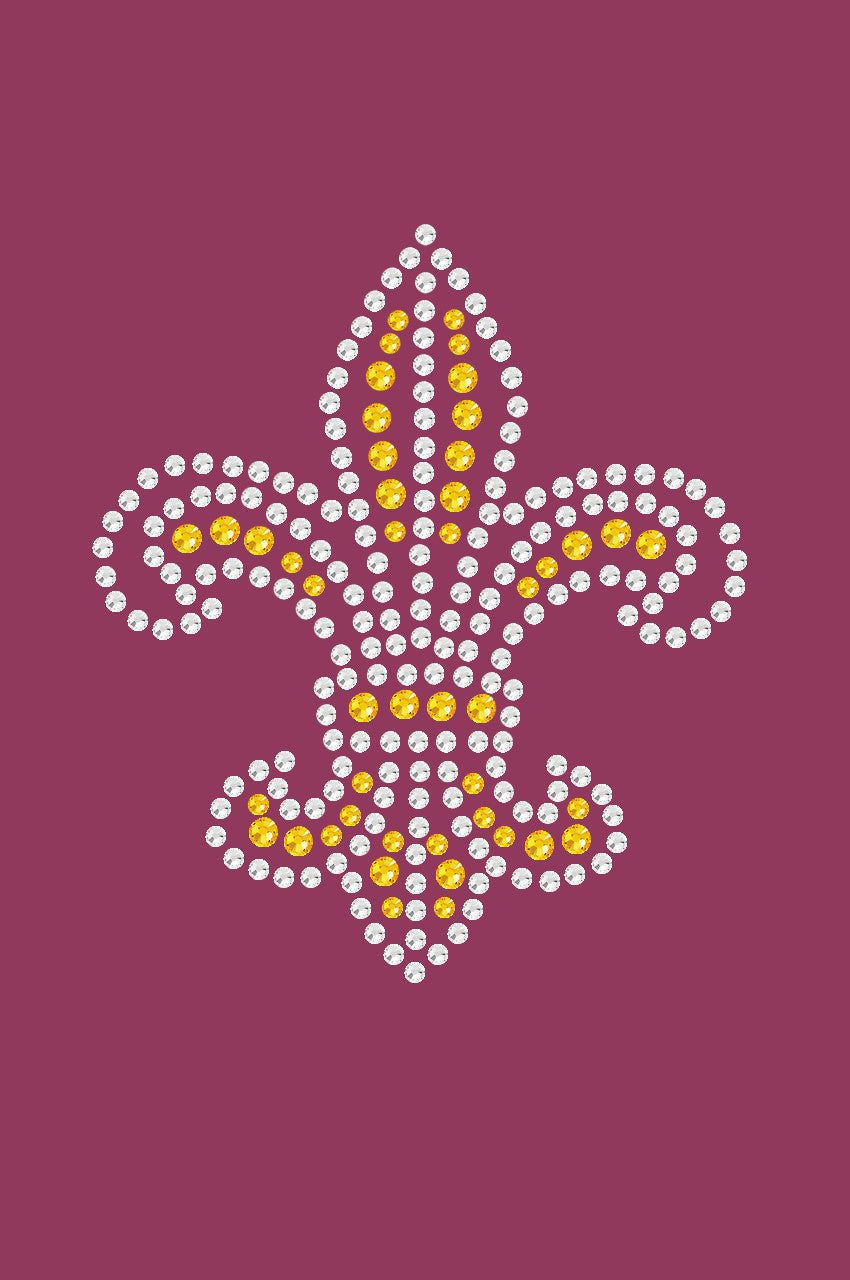 Fleur de Lis (Gold Rhinestones) - Bandanna