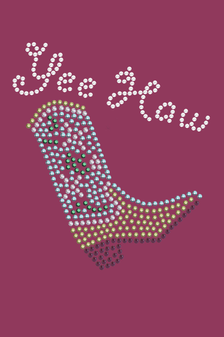 Boot (Green & Turquoise with Yee Haw) - bandana