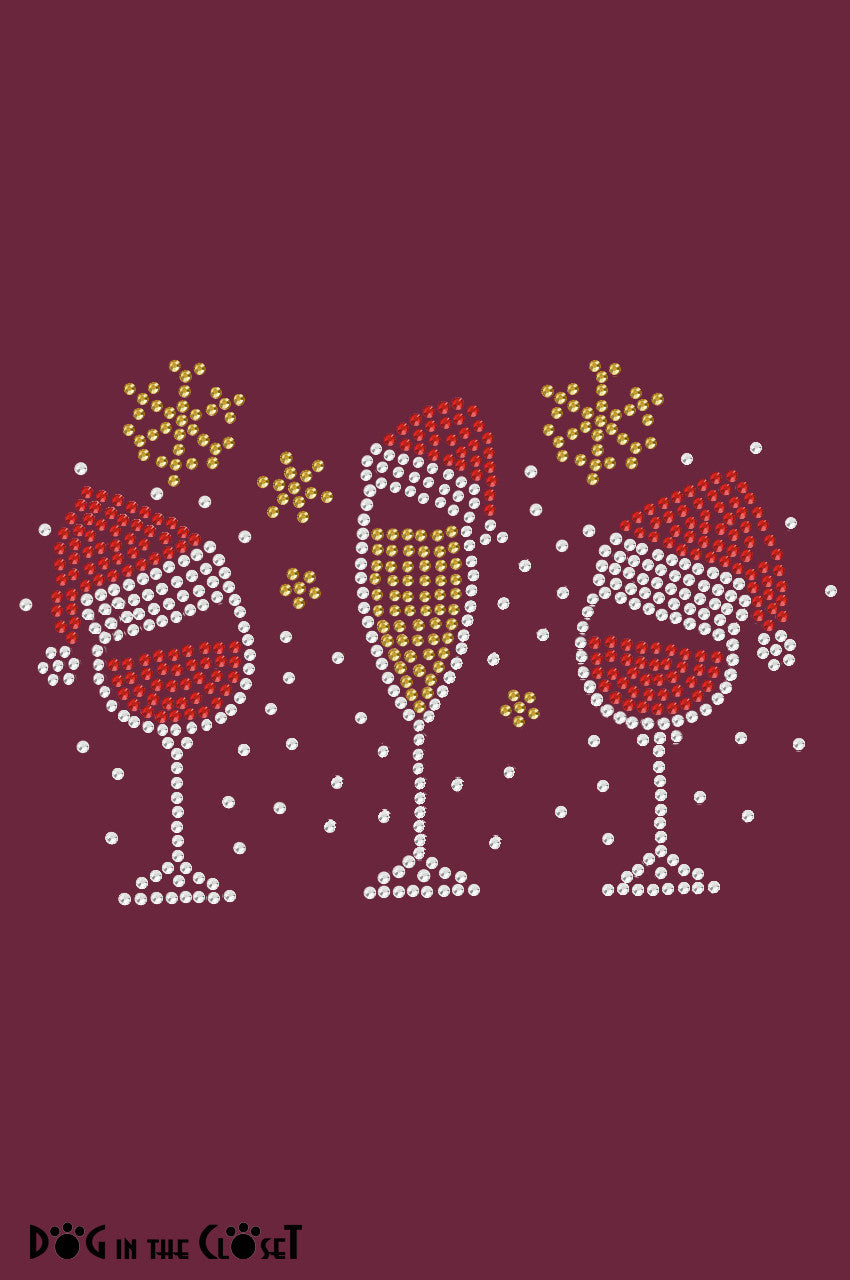Christmas Wine Glasses - Bandana