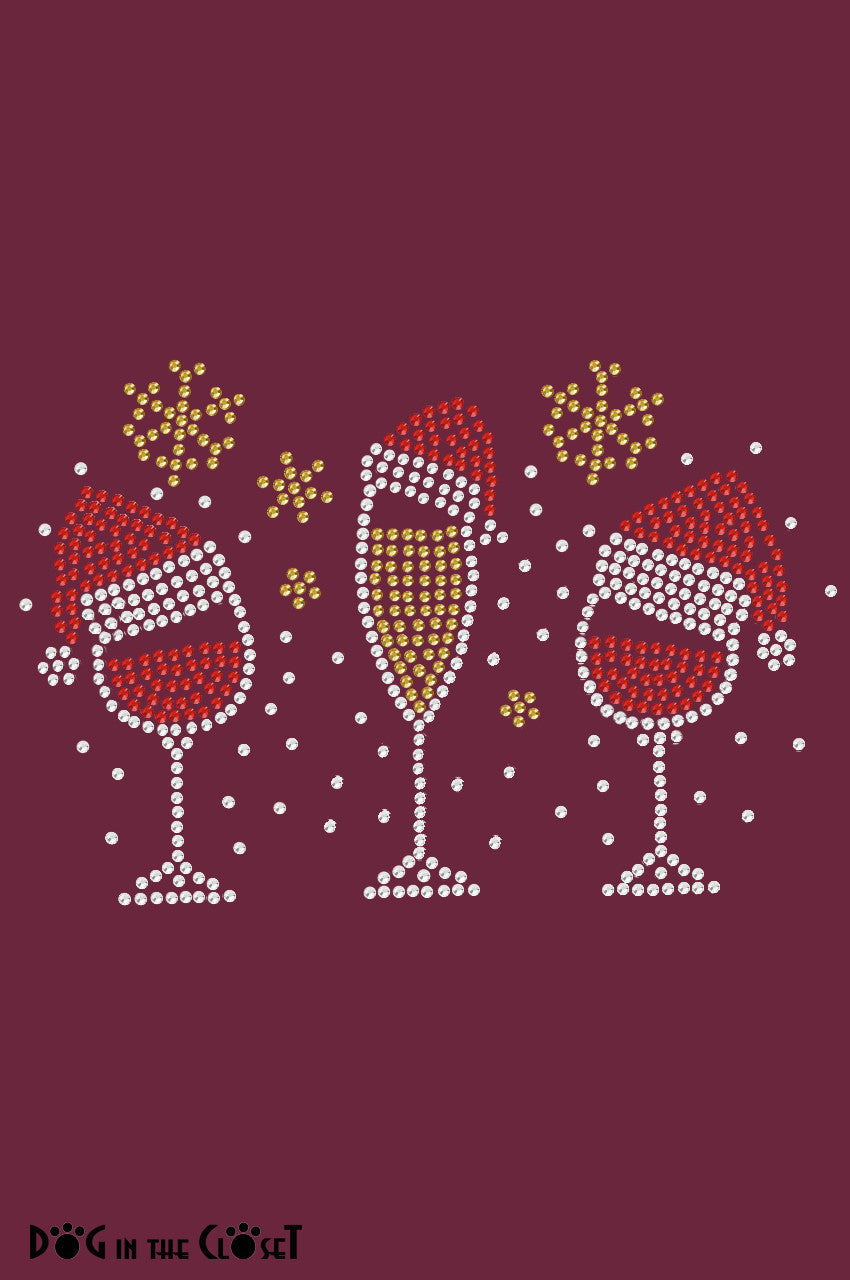 Christmas Wine Glasses - Bandana