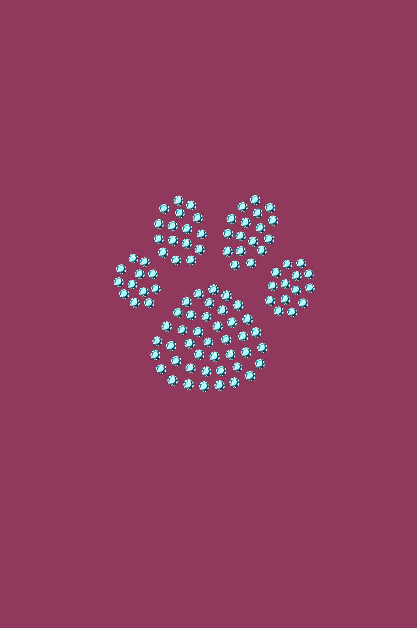Paw (Blue Rhinestuds) bandana