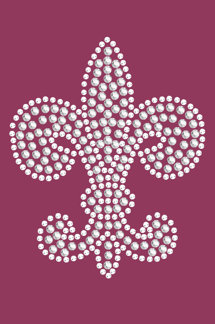 Fleur de Lis (Rhinestone & rhinestuds) - Bandanna