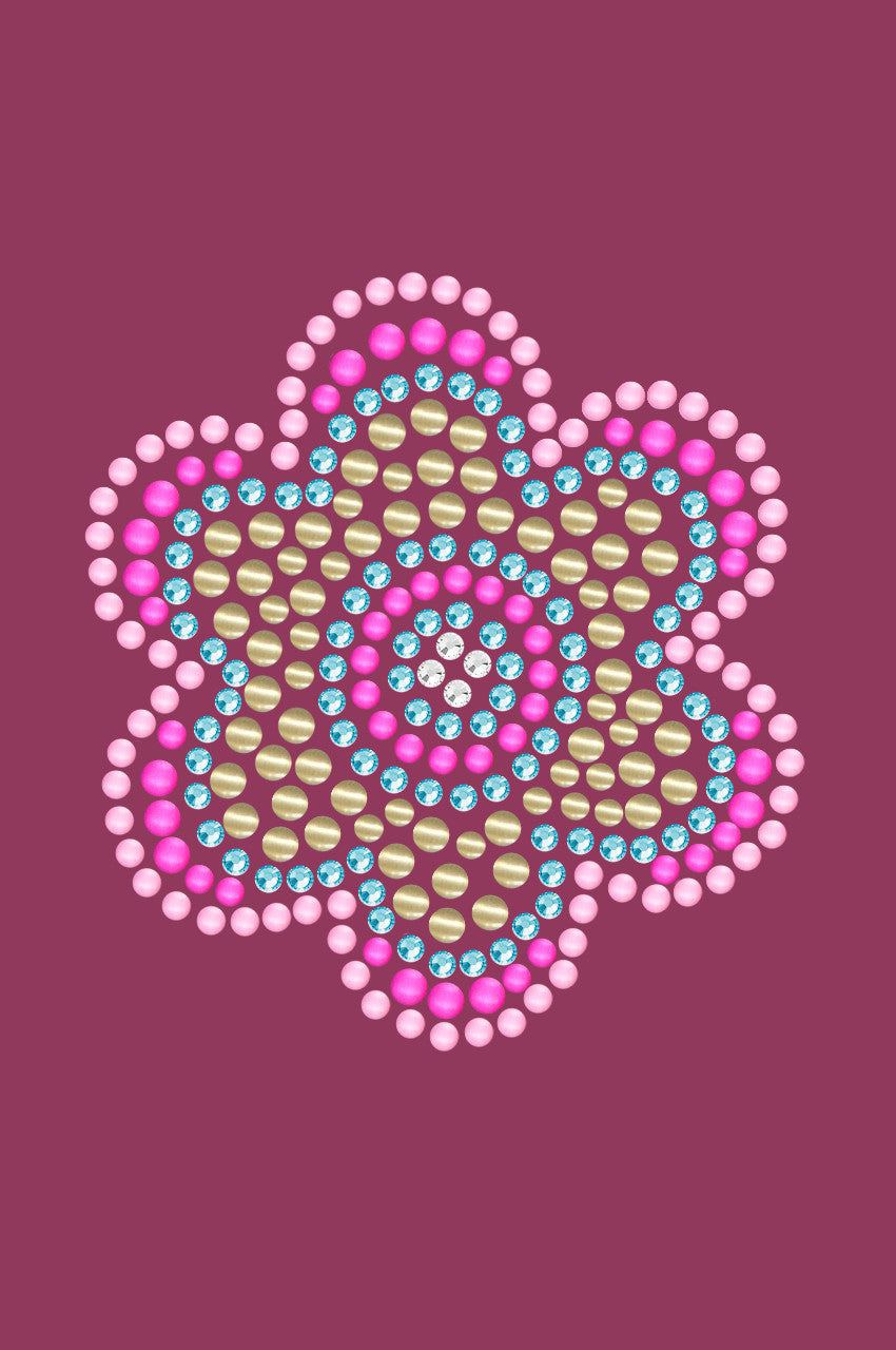 Multicolor Nailhead Flower - Bandanna