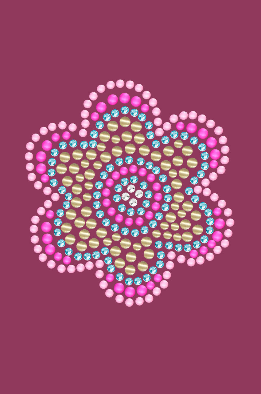 Multicolor Nailhead Flower - Bandanna