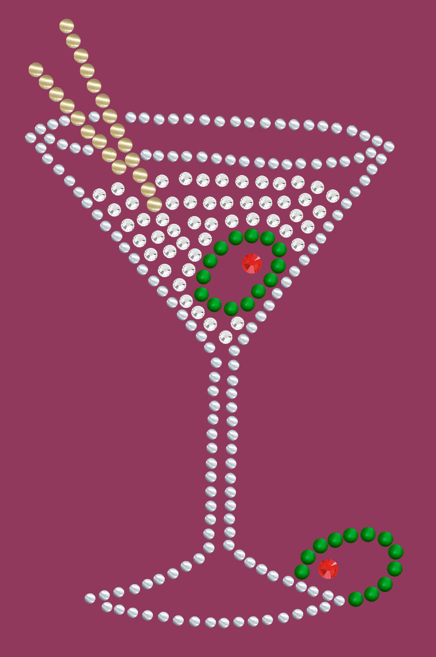 Martini (Silver Rhinestone) - Bandanna