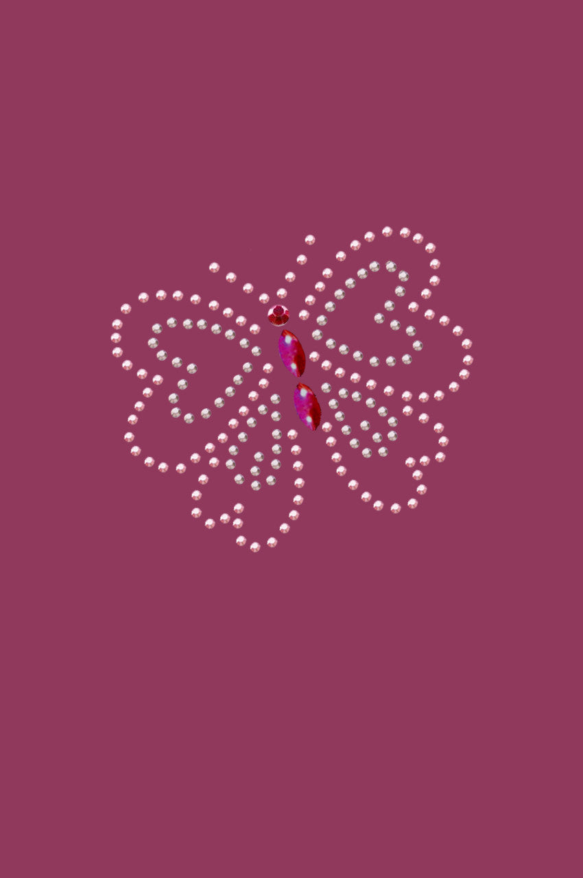 Pink Rhinestud Butterfly - Bandannas