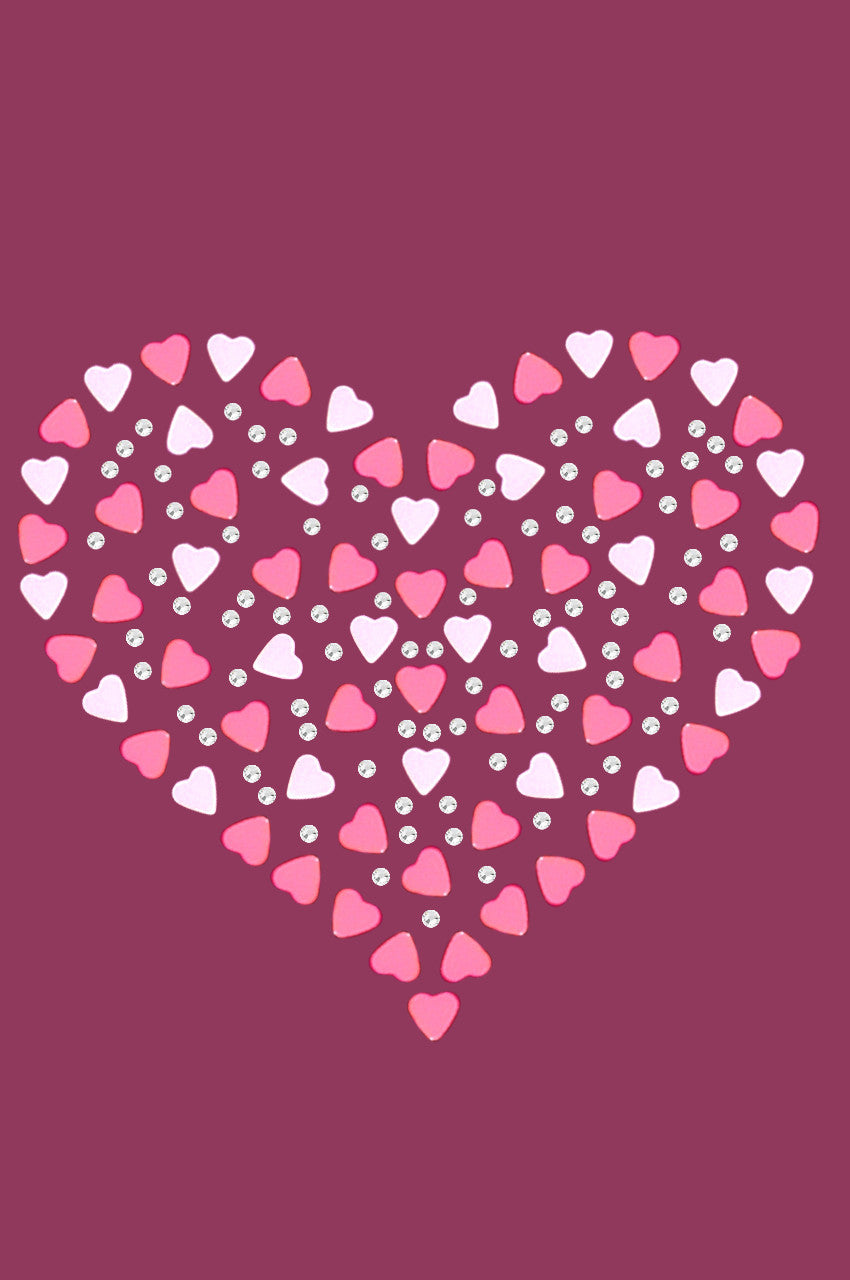 Pink Nailhead Hearts Bandanna