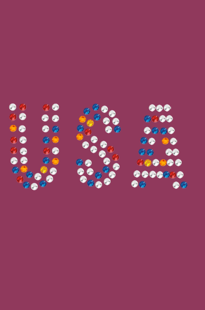 USA - Multicolor Rhinestones - Bandanna