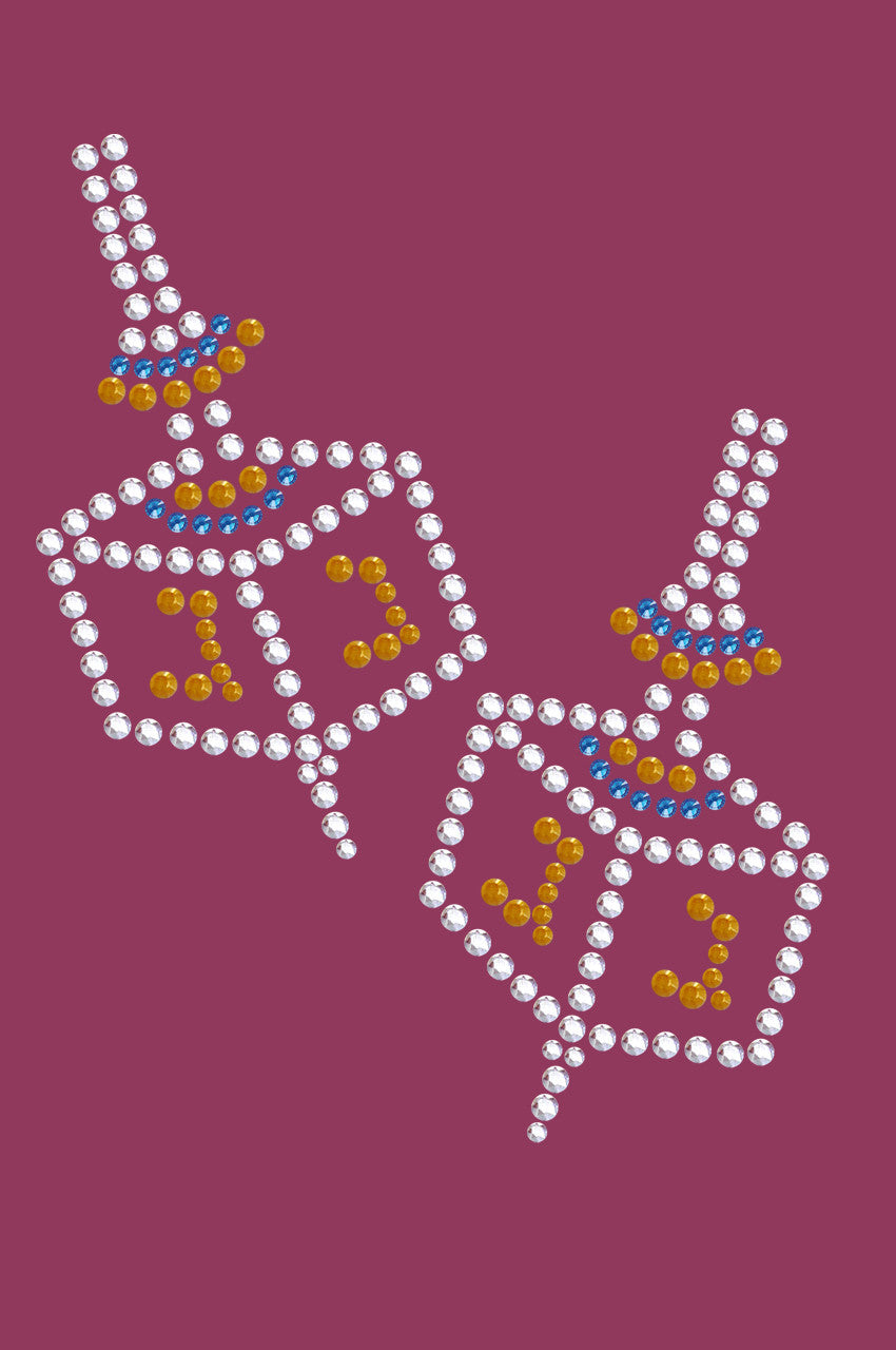 Dreidel Blue & Gold (Small)- Bandanna