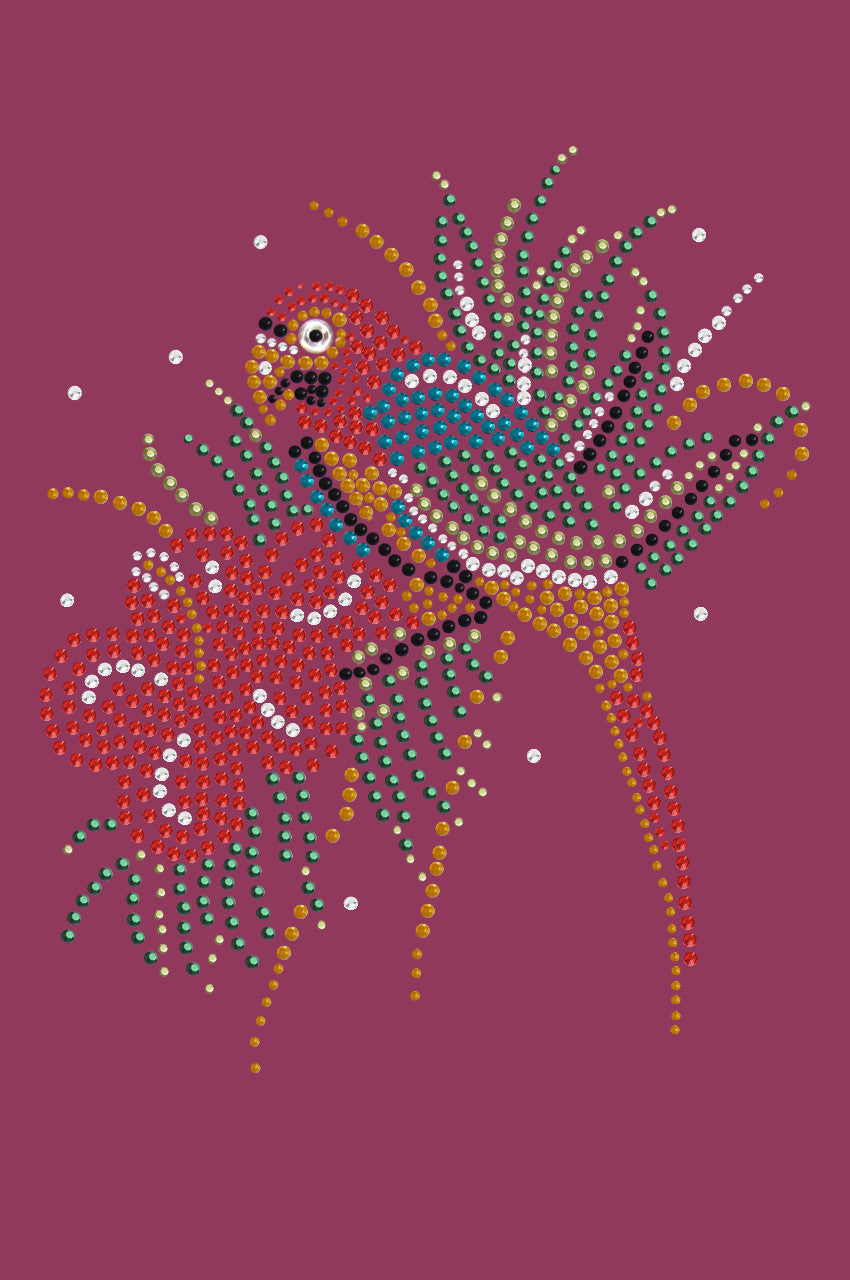Parrot with Hibiscus - Womens T-shirt